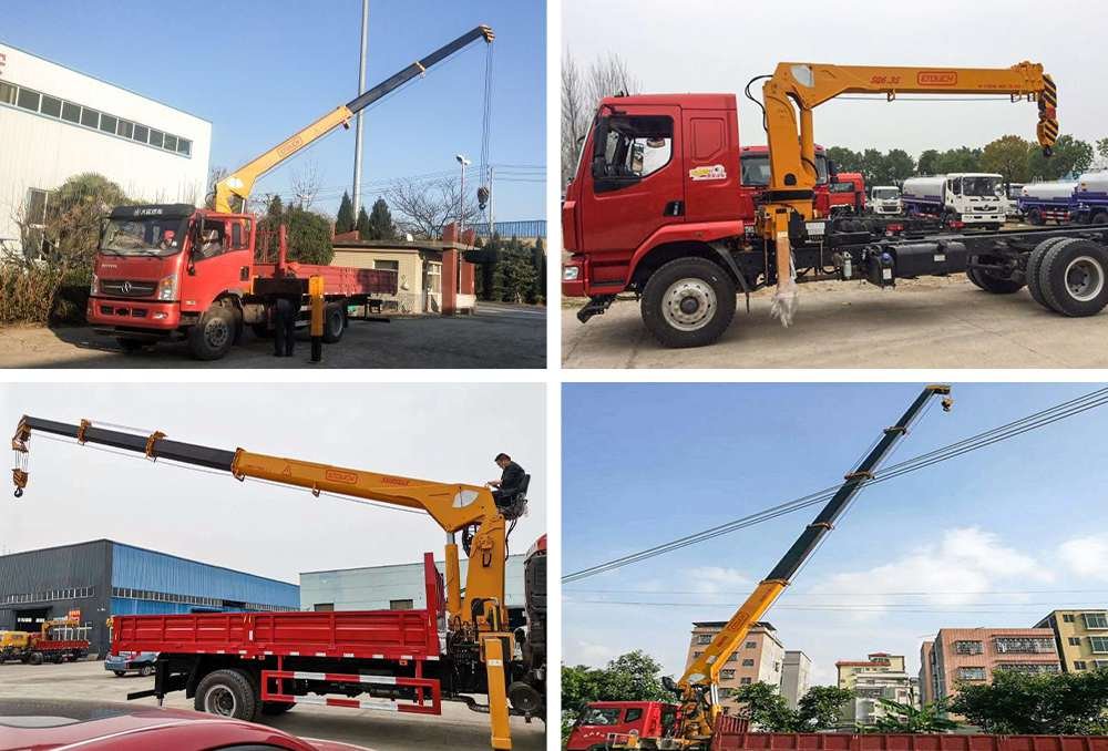 Telescopic boom truck mounted crane Application